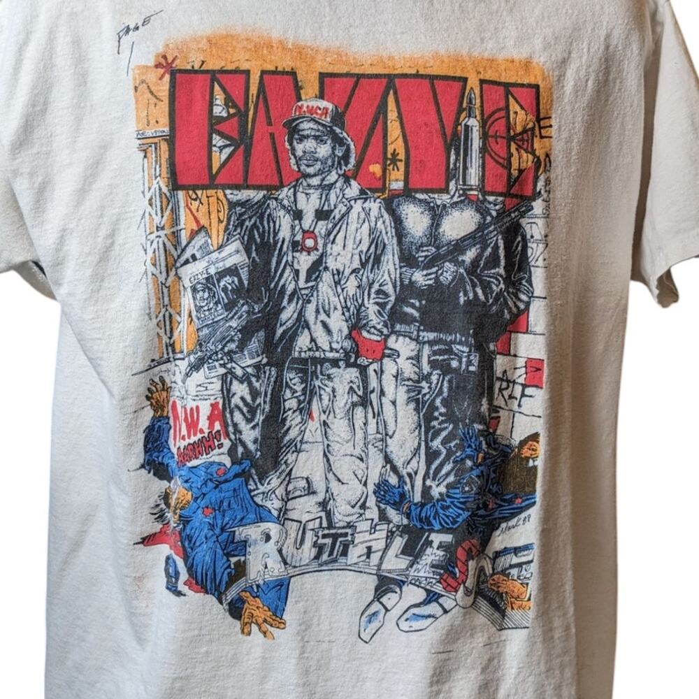 Eazy-E T Shirt Mens Medium Rap Tee Ruthless Records NWA Streetwear Hip Hop 90s